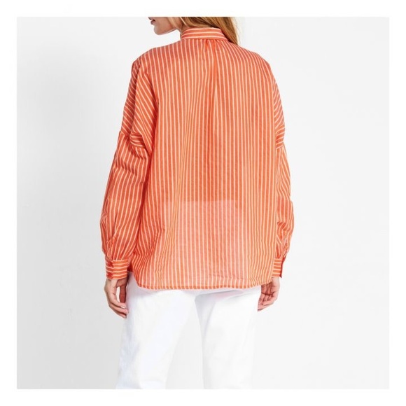 ▫️Sessun▫️Paraiso Coral Striped Cotton Shirt - Picture 3 of 7